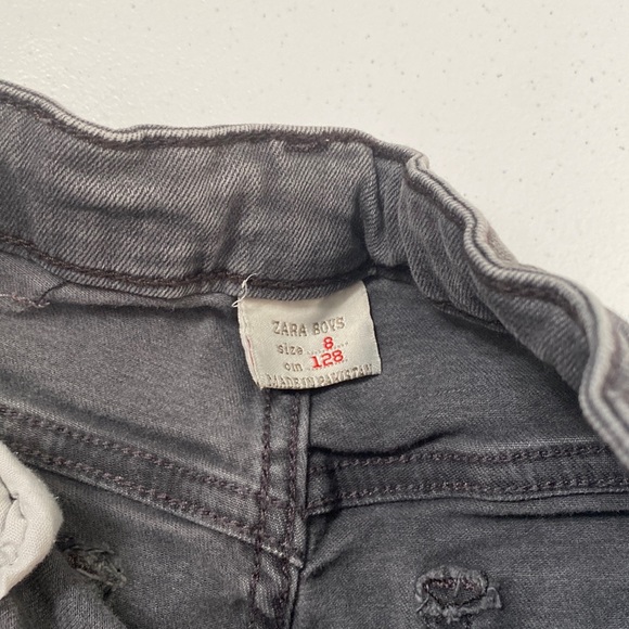 Zara Boy’s Gray Denim Skinny Jeans Size 8 - Picture 7 of 9